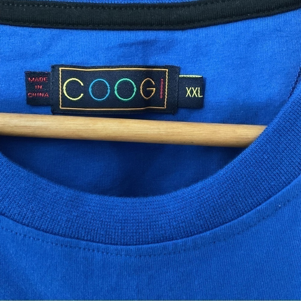 COOGI Authentic Australia Embroidered Double-Sided Blue T-Shirt Size 2XL T175 - Picture 3 of 6
